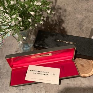 Vintage Hamilton  Ladies Award Watch Case & Box for years of service.